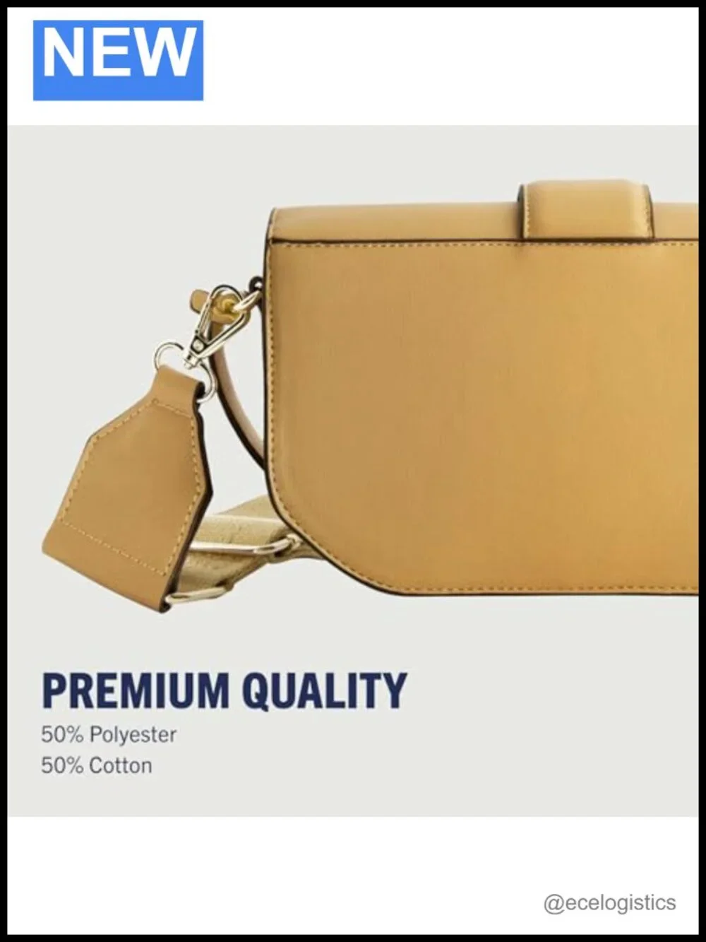 Faux Leather Crossbody Purse with Adjustable Strap Handbag